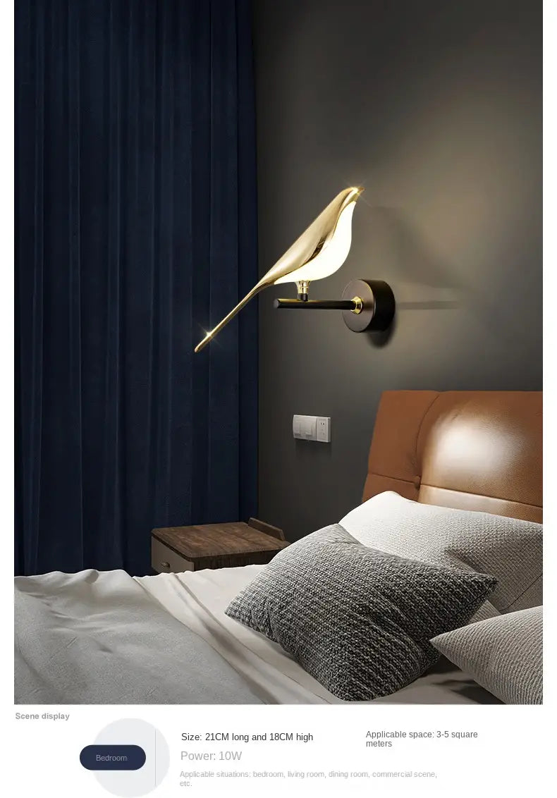 Elegant Bird LED Wall Light