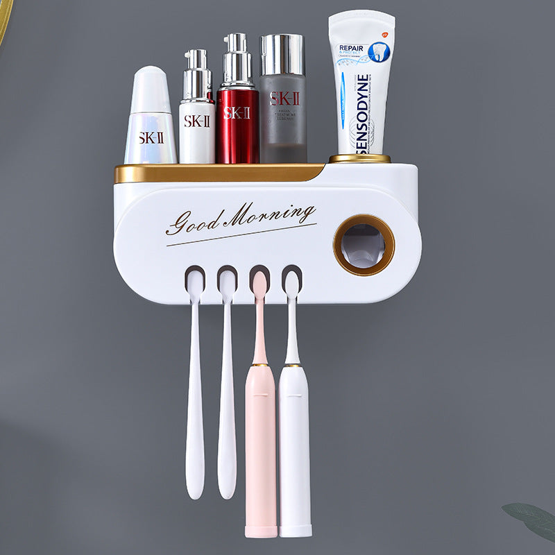 Sleek Toothbrush Organizer & Paste Dispenser