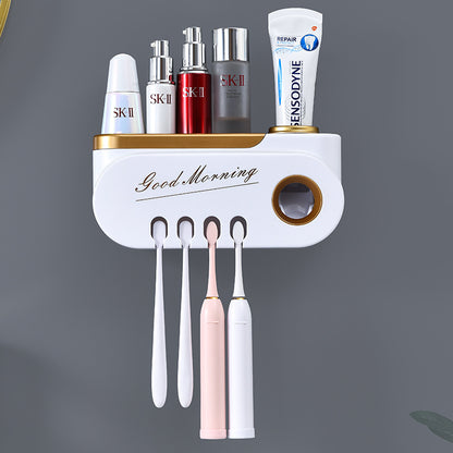 Sleek Toothbrush Organizer & Paste Dispenser