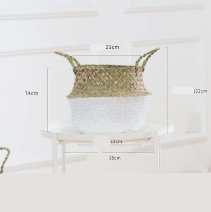 Nordic Seagrass Woven Flower Basket and Storage Basket