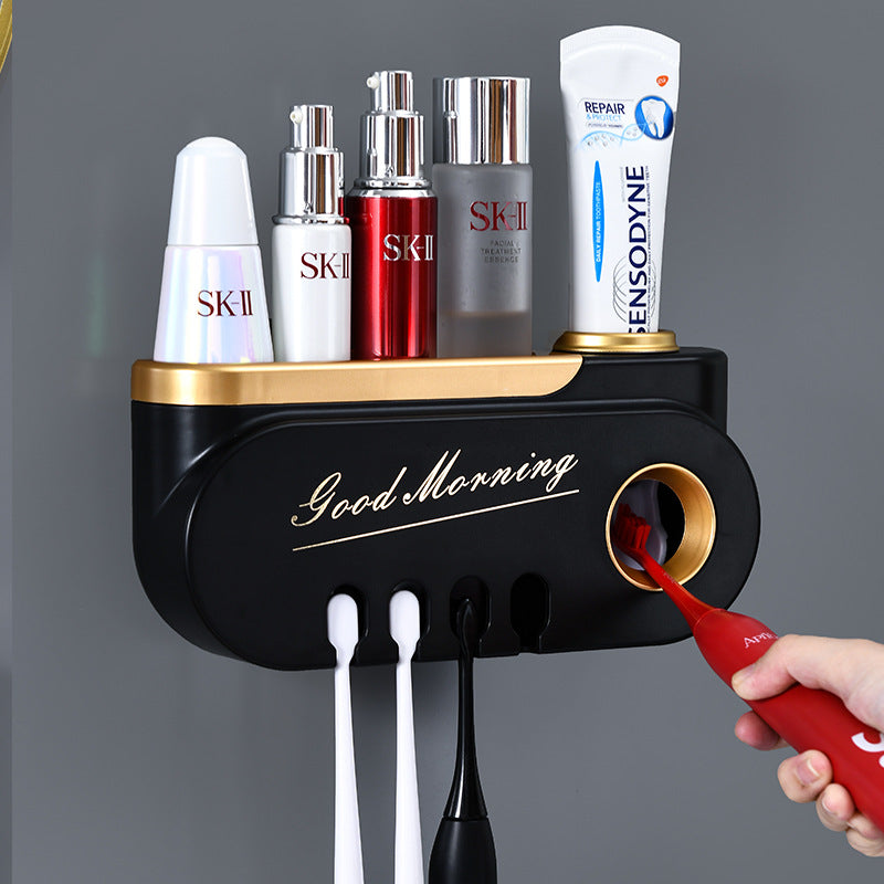 Sleek Toothbrush Organizer & Paste Dispenser