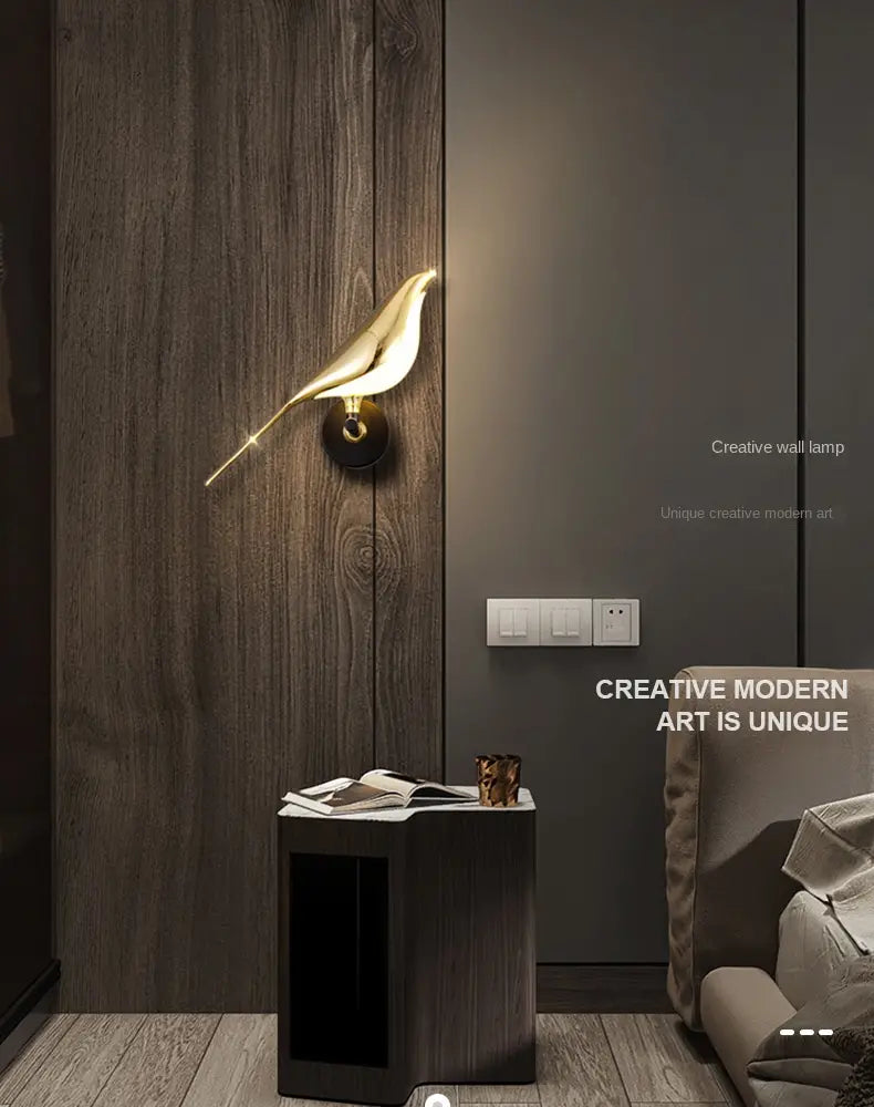 Elegant Bird LED Wall Light