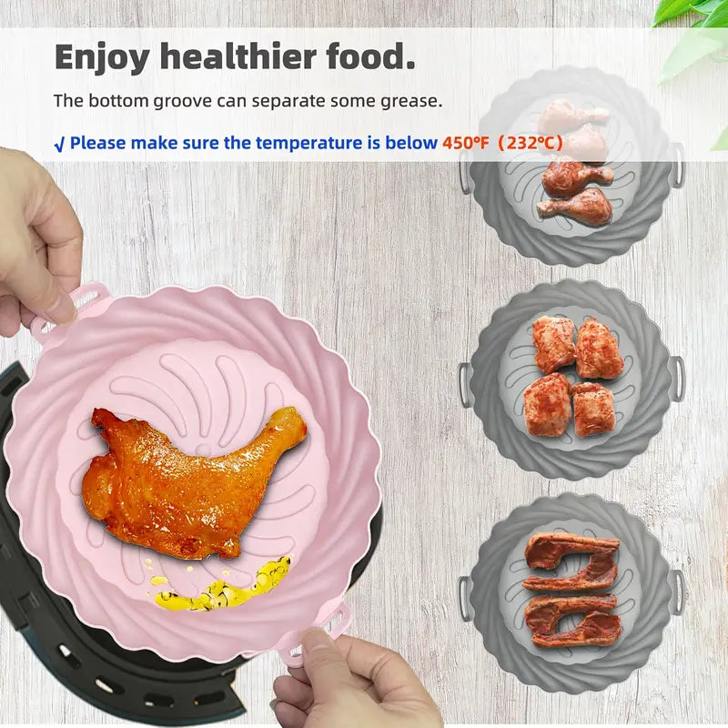 8.5-Inch Silicone Air Fryer Pot - Reusable Liner