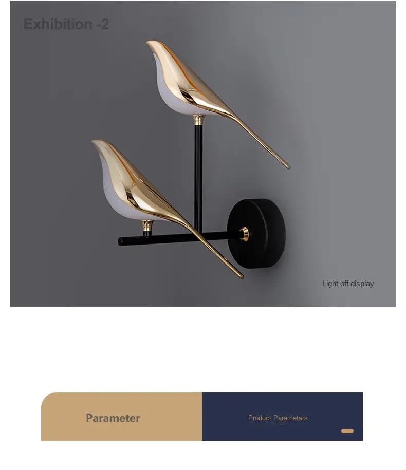 Elegant Bird LED Wall Light