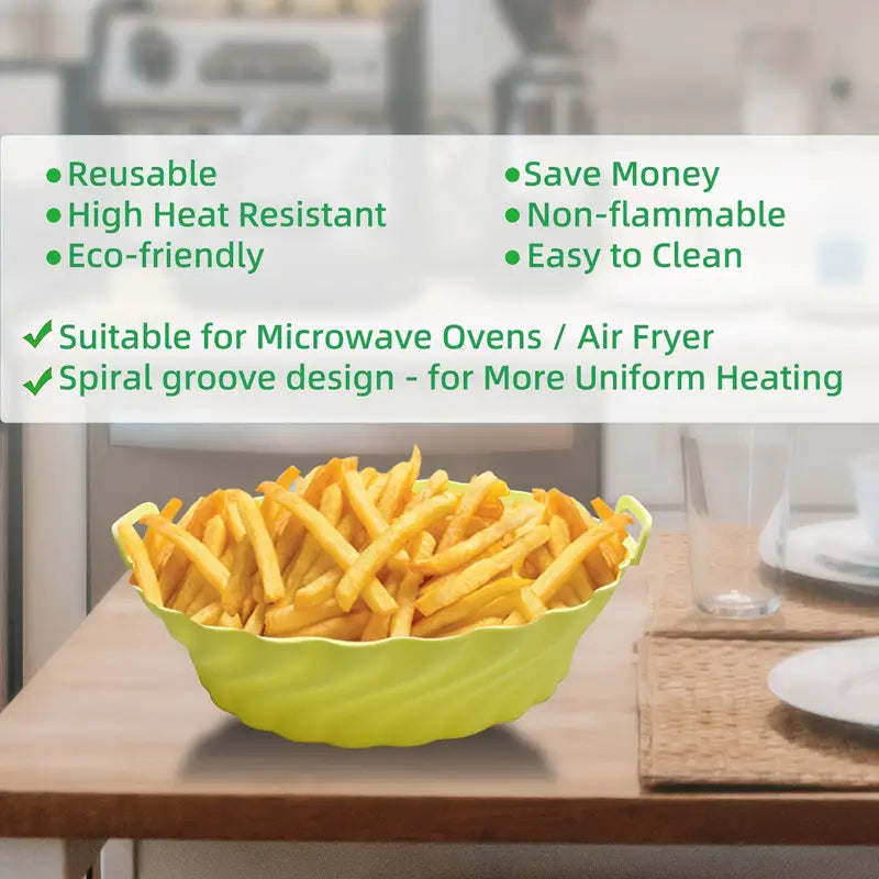 8.5-Inch Silicone Air Fryer Pot - Reusable Liner