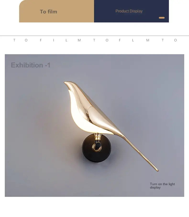 Elegant Bird LED Wall Light