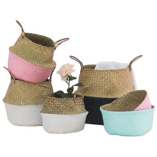 Nordic Seagrass Woven Flower Basket and Storage Basket