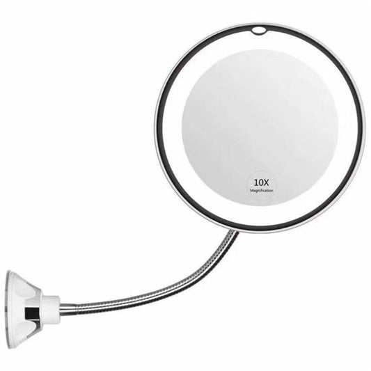 LED Illuminated 10x Zoom Vanity Mirror
