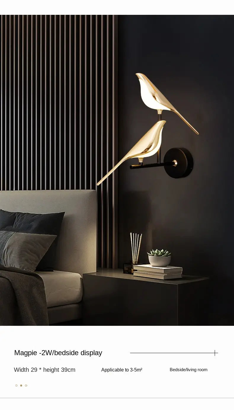 Elegant Bird LED Wall Light