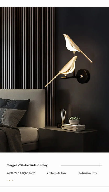 Elegant Bird LED Wall Light