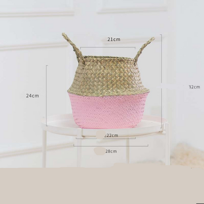 Nordic Seagrass Woven Flower Basket and Storage Basket