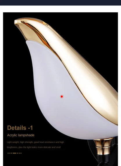 Elegant Bird LED Wall Light